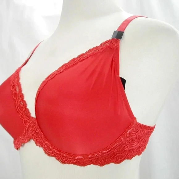 32C Paramour Vivien Plunge Contour UW Bra Tango Red NWT - Picture 6 of 16